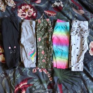 Bundle of 5 leggings baby girl 3-6 months